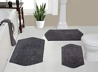 Home Weavers Opulent Reversible 3-Pc. Bathmat Set - Gray