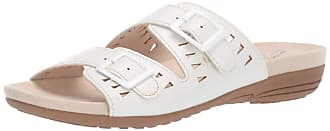 Easy Street Womens Venus Comfort Sandal Slide, White, 6.5 N US