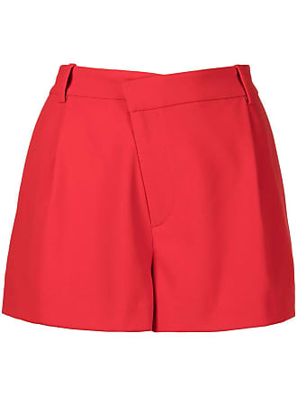 Alice & Olivia Dawson asymmetrical waistband short - women - Polyester - 2 - Red