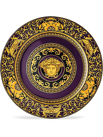 Versace Tableware Virtus Gala Ceramic Plate (17cm) - Black
