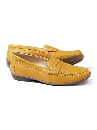 Damen Schuhe Flache Schuhe Mokassins und Slipper Officine Creative Leder Loafer mit mandelförmiger Kappe in Gelb 