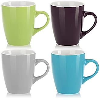 COM-FOUR® 6x Taza de Espresso - tazas de cerámica - petites tasses