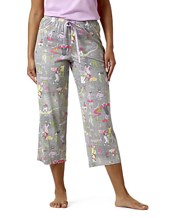 Hue Womens Printed Knit Capri Pajama Sleep Pant