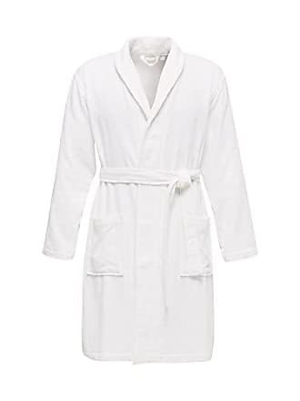 White Kimono Peignoir Coton Unisexe S Egeria Black Coton Blanc