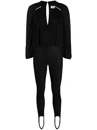 SAINT LAURENT Faux fur-trimmed velvet bandeau jumpsuit