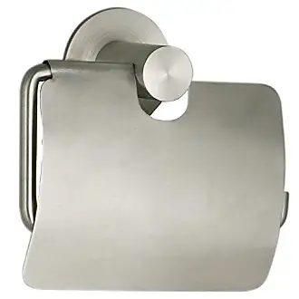 Relaxdays Porte-papier toilettes support rouleau de papier WC réserve 5  rouleaux, HxD: 55 x 15 cm, argenté