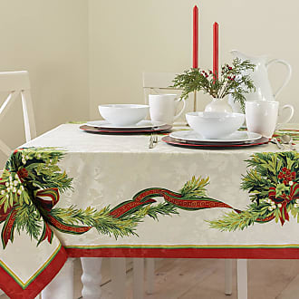 Christmas Tablecloth Rectangle, Plaid Table Cloth with Snowflake  Decorations, Heavy Weight & Spillproof Table Cover for Dining, Party &  Holidays (Snow