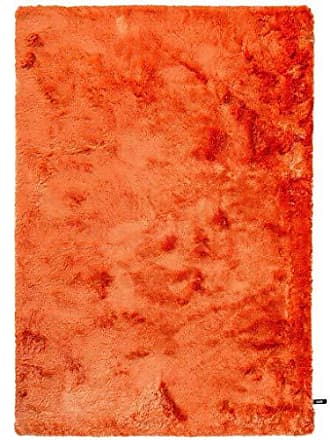 benuta Hochflorteppich Swirls Shaggy Langflor Orange 60x60 cm Kunstfaser schadstofffrei Tappeto 60 x 60 cm Fibra Sintetica 