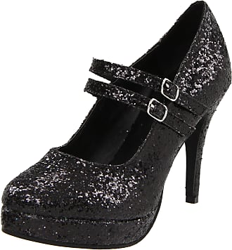 Ellie Shoes Womens 421-Jane-G Maryjane Pump,Black Glitter,10 M US