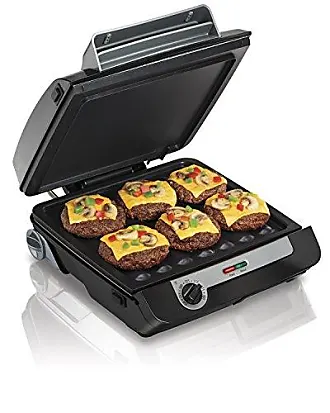 Hamilton Beach Steak Lovers Grill, 100 sq in, Black, Model 25331