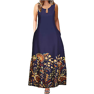 Eduavar Dresses for Women Casual Sleeveless Summer Floral Printed Halter Backless Maxi Long Dress Party Beach Sundress 