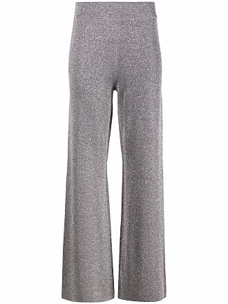 Alice & Olivia Charlize metallic wide-leg trousers - women - Polyester/Metallic Fibre/Wool/Elastane - L - Grey