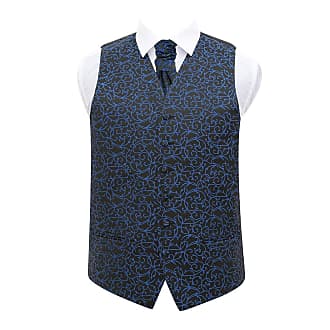 DQT Premium Woven Swirl Patterned Formal Tuxedo Mens Wedding Waistcoat Tie Set 