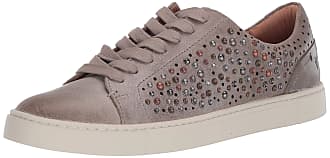 Frye Womens Ivy Deco Stud Low Lace Sneaker, Beige, 6.5 M US