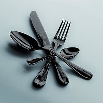 20 Piece, Polished Black Finish, Dishwasher Safe Cutlery Mepra 1096CA22020 Oro Nero Serving Set, 