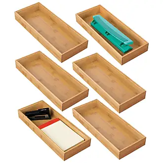 1 Stück Beigefarbene Vertikale Streifen Schublade Aufbewahrungsbox