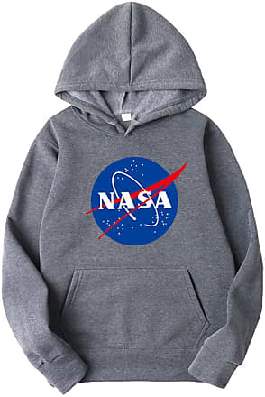 OLIPHEE Ladies Multicolor Hoodie Sweater NASA Logo Printed Jumper 
