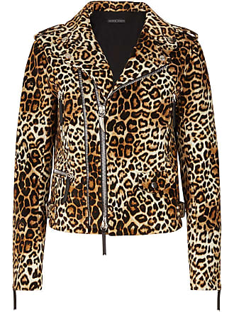 Moschino leopard-print Leather Biker Jacket - Farfetch