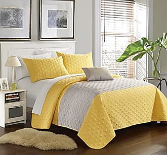 Chic Home Pink Floral 8 Piece Embroidered Comforter Set Yellow / King