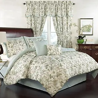  Bedsure Queen Comforter Set - White & Green Floral