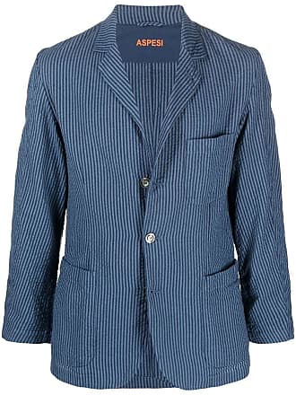 Aspesi stripe-print single-breasted blazer - men - Cotton - M - Blue