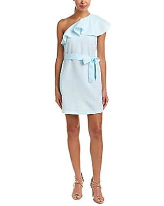 Donna Morgan Womens One Shoulder Shift Dress, Aqua, 12