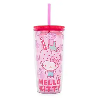 Sanrio Hello Kitty Strawberry Sip Stemless Wine Glass | Holds 20 Ounces