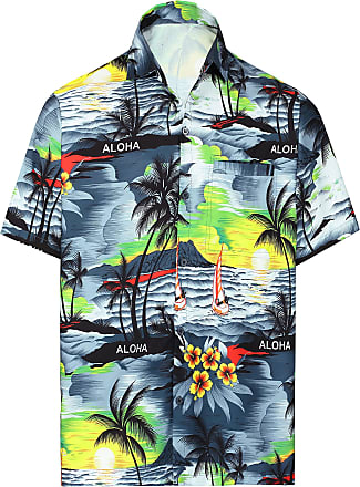 New Years Summer Clothes for Men 2023,poropl Summer Hawaiian Print Turndown Hawaiian Shirts for Men Clearance White Size 8, Men's