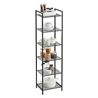 SONGMICS 3-Tier Storage Rack, Bathroom Shelf, Extendable Plant Stand with  Adjustable Shelf, for Bathroom, Living Room, Balcony, Kitchen, Black