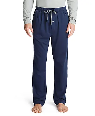 $49 Nautica Men's Red Waffle Knit Thermal Pajama Pants Sleepwear Size S 