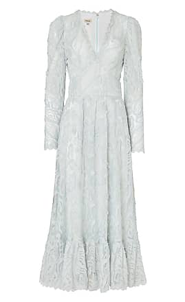 Temperley London Twiggy Lace V-neck Dress Powder Blue Uk14 Us10