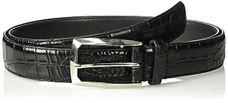 STACY ADAMS mens Ozzie Croc Embossed Belt, Black, 32 US at  Men's  Clothing store