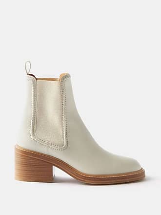 white leather chelsea boots