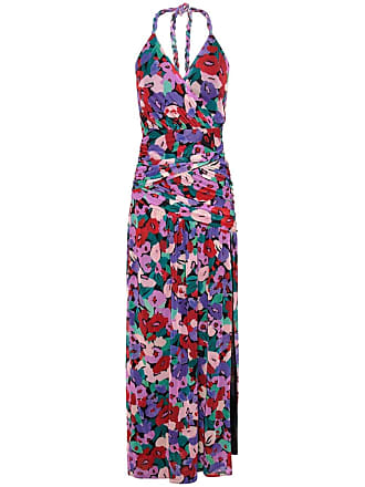 NICHOLAS Finley floral-print hammered silk-satin maxi dress