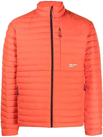 Men's winter quilted jacket - orange C124