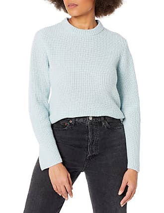 Vince womens Ribbed Cashmere & Silk-Blend Sweater, XS, Blue