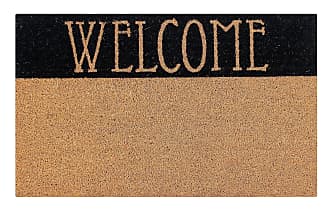 Welcome 18 x 30 Rectangle Better Trends Coir Door Mat is Strong Easy to Clean and Colorful 100 Percent Natural Coir in Vibrant Designs