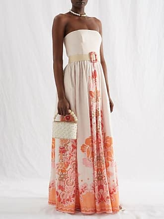 Zimmermann Belted Floral-print Linen Maxi Dress - Womens - Coral Multi