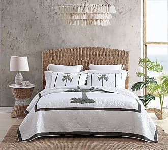 Soft & Breathable Bedding with Envelope Closure Sham Tommy Bahama 100% Cotton Grey Molokai Collection King Pre-Washed for Added Softness 