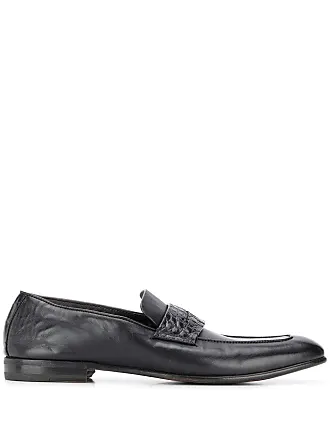 Zegna panelled leather loafers - Black