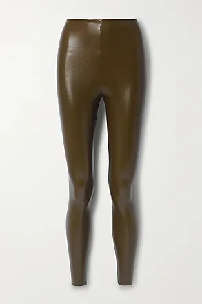 Women's Shiny wet Look Faux Leather Leggings Metallic Stretchy