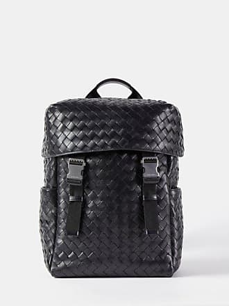 Bottega Veneta - Men - Intrecciato Leather Messenger Bag Black