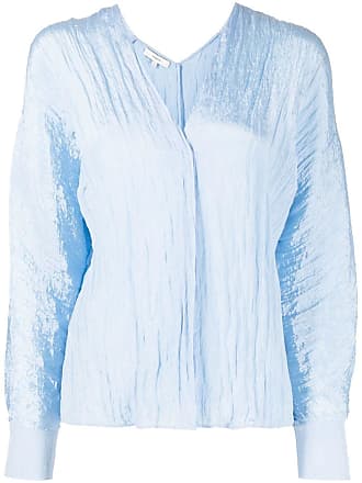 Vince long sleeve blouse - women - Polyester/Nylon - S - Blue