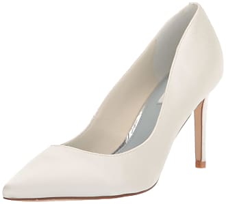 Nine West Womens Ezra Pump, Ivory Satin, 8.5