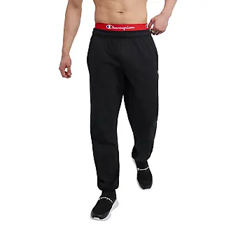 Champion Sweatpants for Men Big and Tall Cotton Fleece Joggers 4X Black