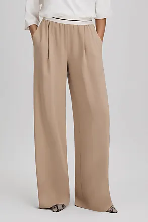 Reiss Whitley Contrast Waistband Wide Leg Suit Trousers