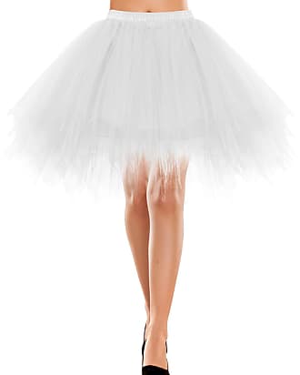 Bbonlinedress Women's Mini Tulle Skirt 1950s Vintage Adult Ballet Tutu Skater Skirt for Cosplay Party 