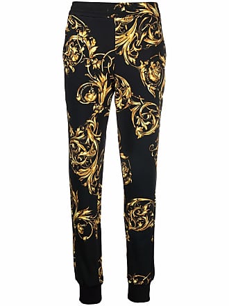 Versace Jeans Couture Barocco-print sweatpants - women - Cotton - 40 - Black