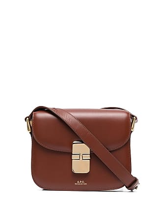A.P.C Mini Emma Leather Tote Bag - Brown