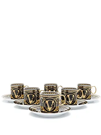 Versace Baroque Espresso Cup & Saucer, Unisex, Print, One Size